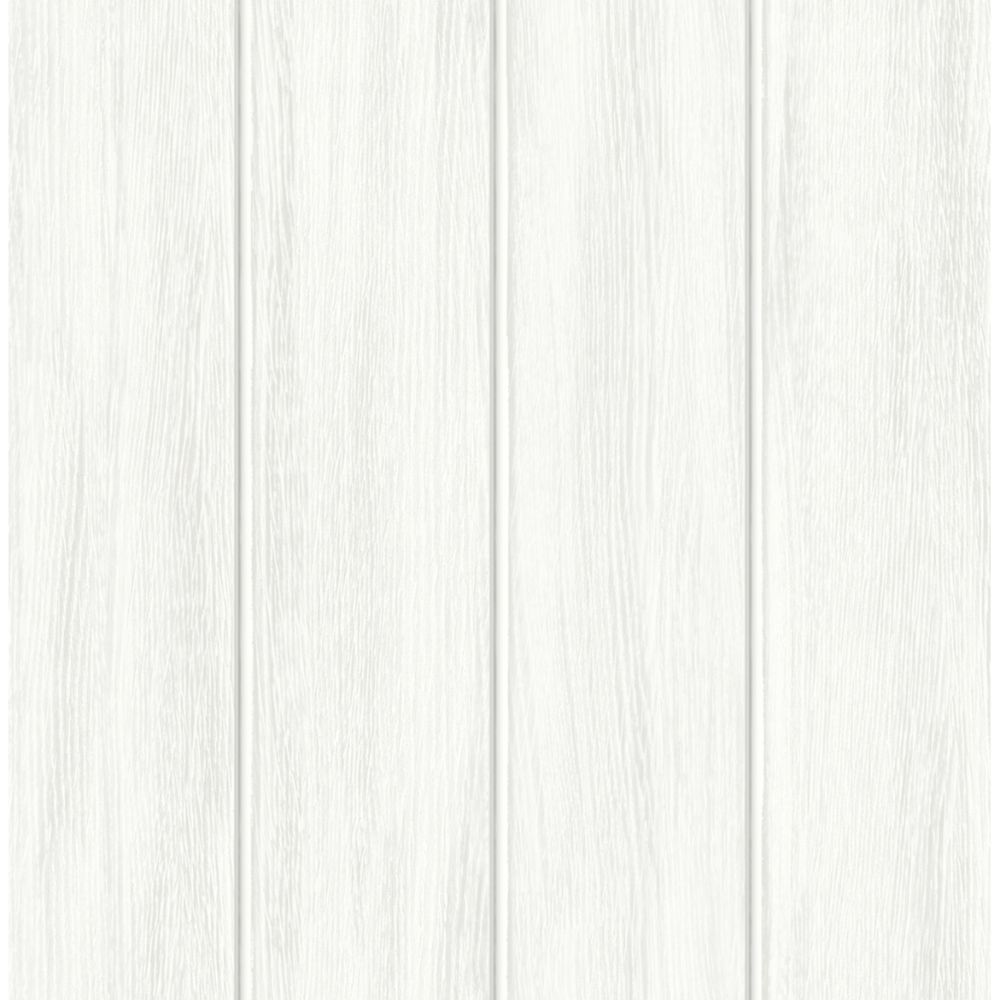 NextWall NW39900 Wood Panel Wallpaper in Off-White